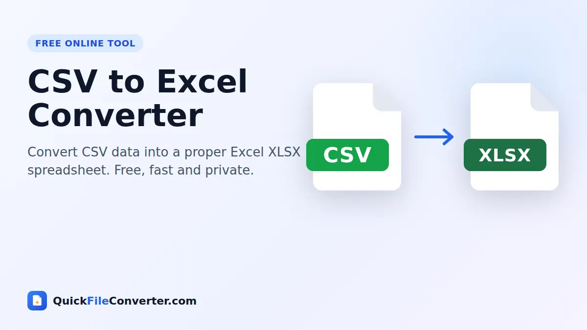 CSV to Excel converter – convert CSV to XLSX online for free