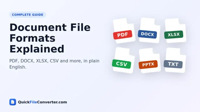Document file formats guide – PDF, DOCX, XLSX, CSV and more