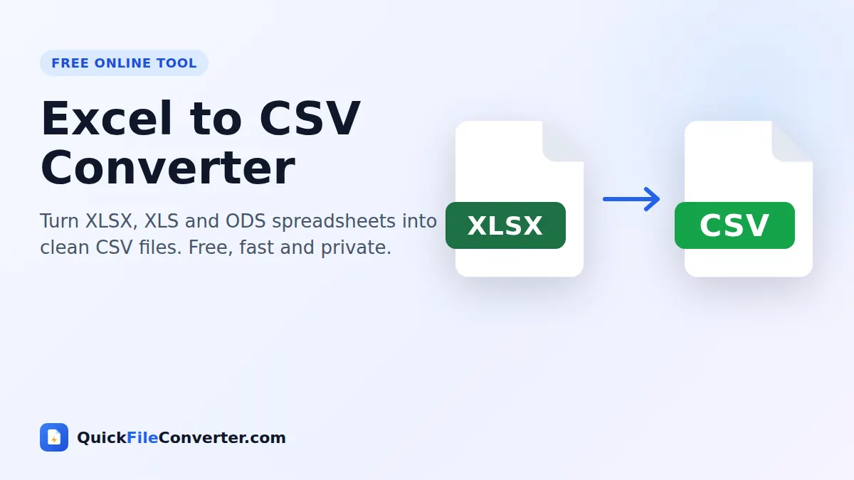 Excel to CSV converter – convert XLSX to CSV online for free