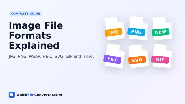 Image file formats guide – JPG, PNG, WebP, HEIC, SVG and more