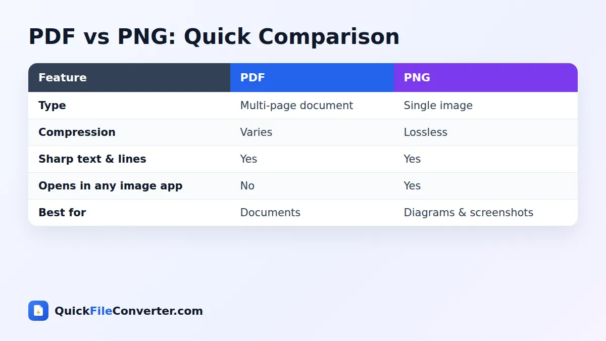 PDF vs PNG comparison for PDF to PNG conversion