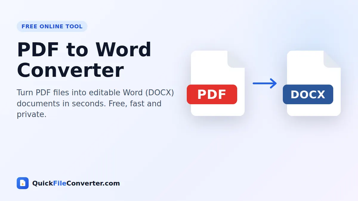 PDF to Word converter – convert PDF to DOCX online for free