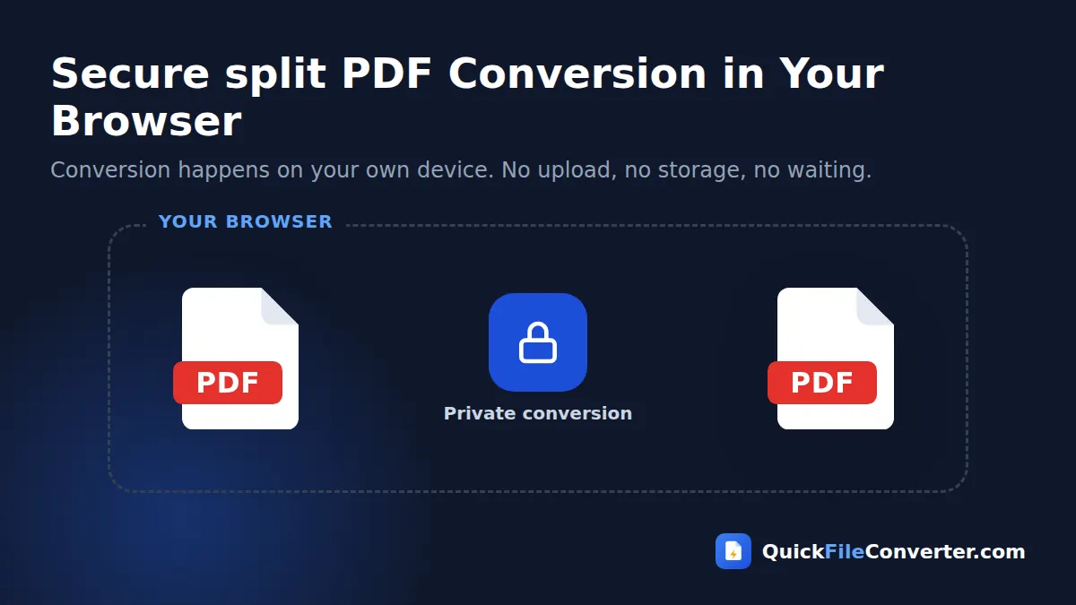 Secure split PDF conversion that runs in your browser