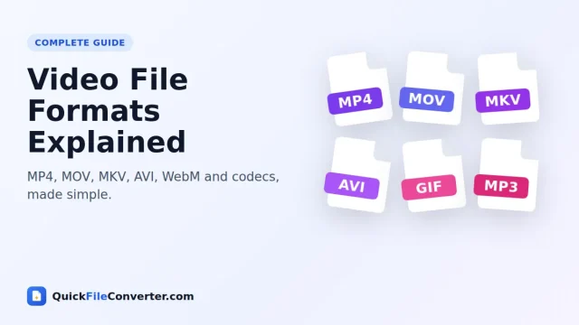 Video file formats guide – MP4, MOV, MKV, AVI and WebM