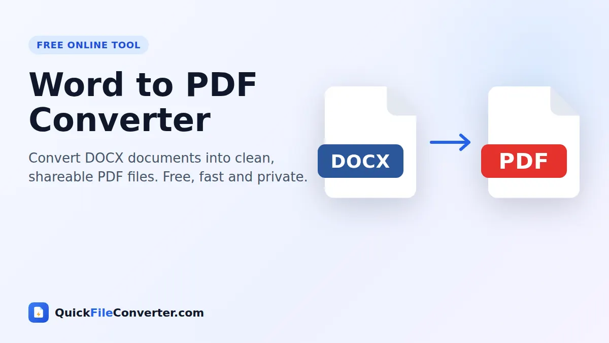 Word to PDF converter – convert DOCX to PDF online for free