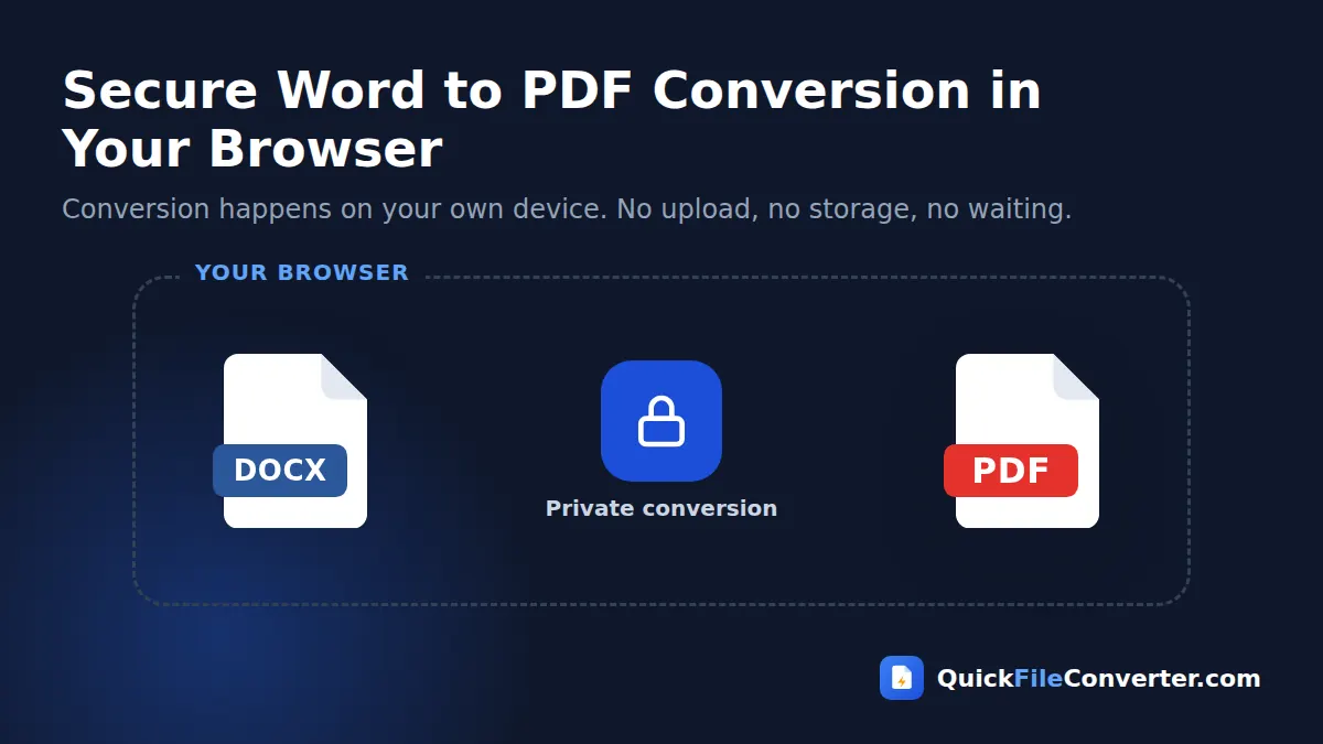 Secure Word to PDF conversion that runs in your browser